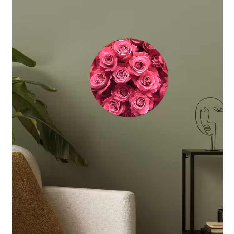 Behangcirkel - Rozen - Pink - Bloem — 3