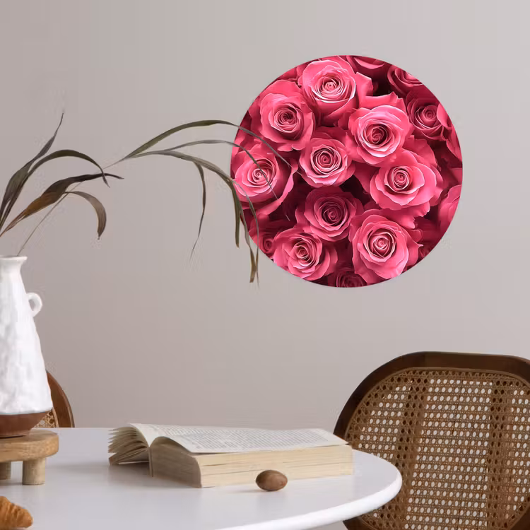 Behangcirkel - Rozen - Pink - Bloem — 4
