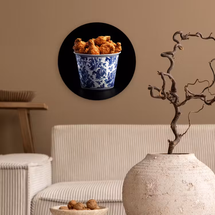 Muurcirkel - Kip - Bucket - Delfts blauw - Lekker — 2
