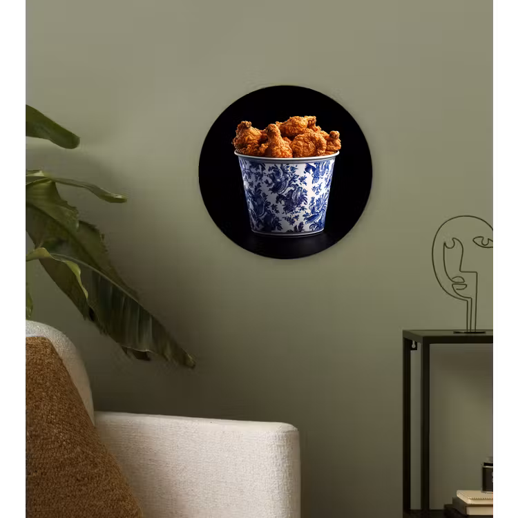 Muurcirkel - Kip - Bucket - Delfts blauw - Lekker — 3