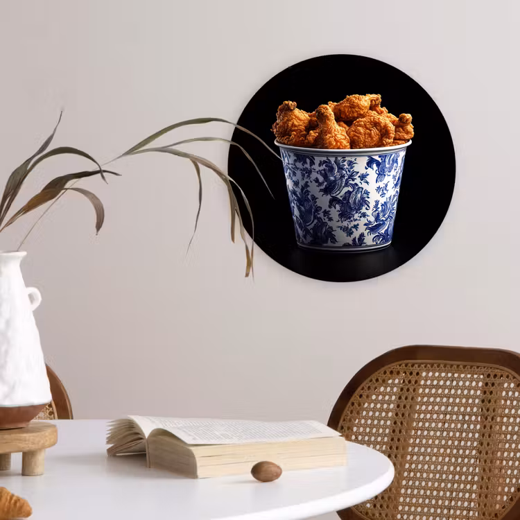 Muurcirkel - Kip - Bucket - Delfts blauw - Lekker — 4