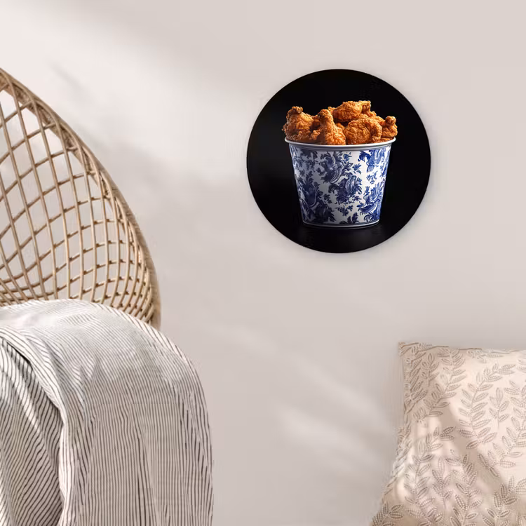 Muurcirkel - Kip - Bucket - Delfts blauw - Lekker — 5
