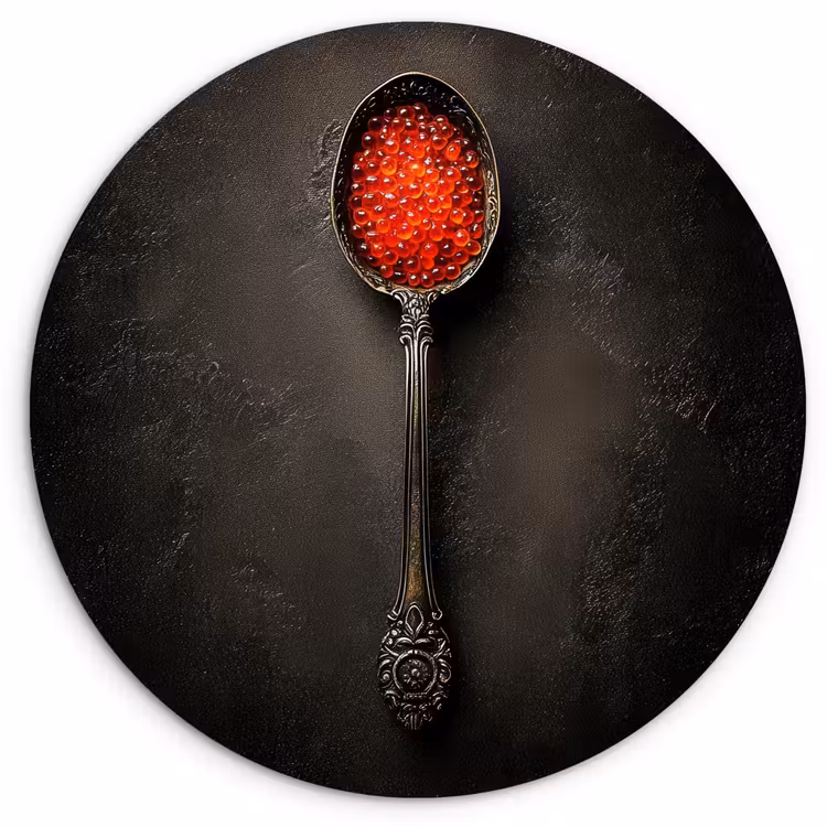 Muurcirkel - Zwart - Lepel - Caviar — 1