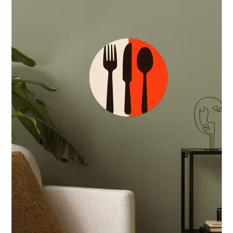 Behangcirkel - Bestek - Rood - Wit — 3