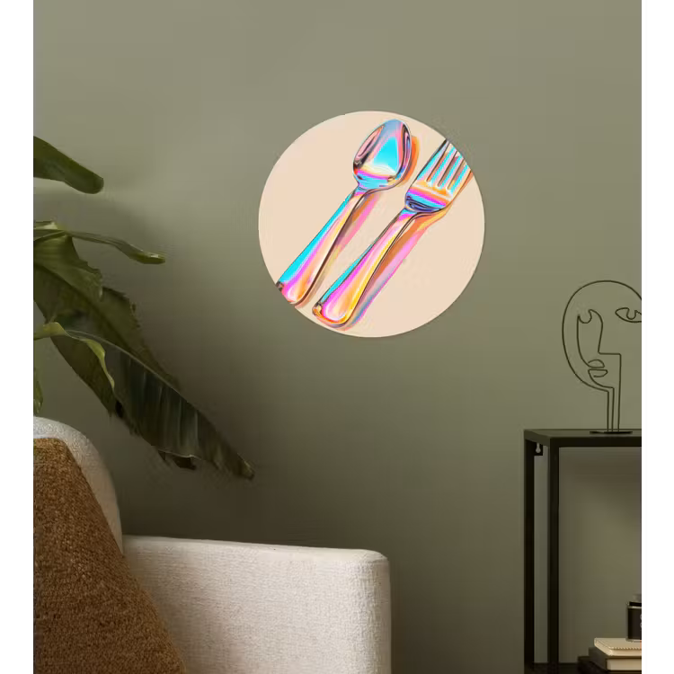 Behangcirkel - Regenboog - Lepel - Vork — 3