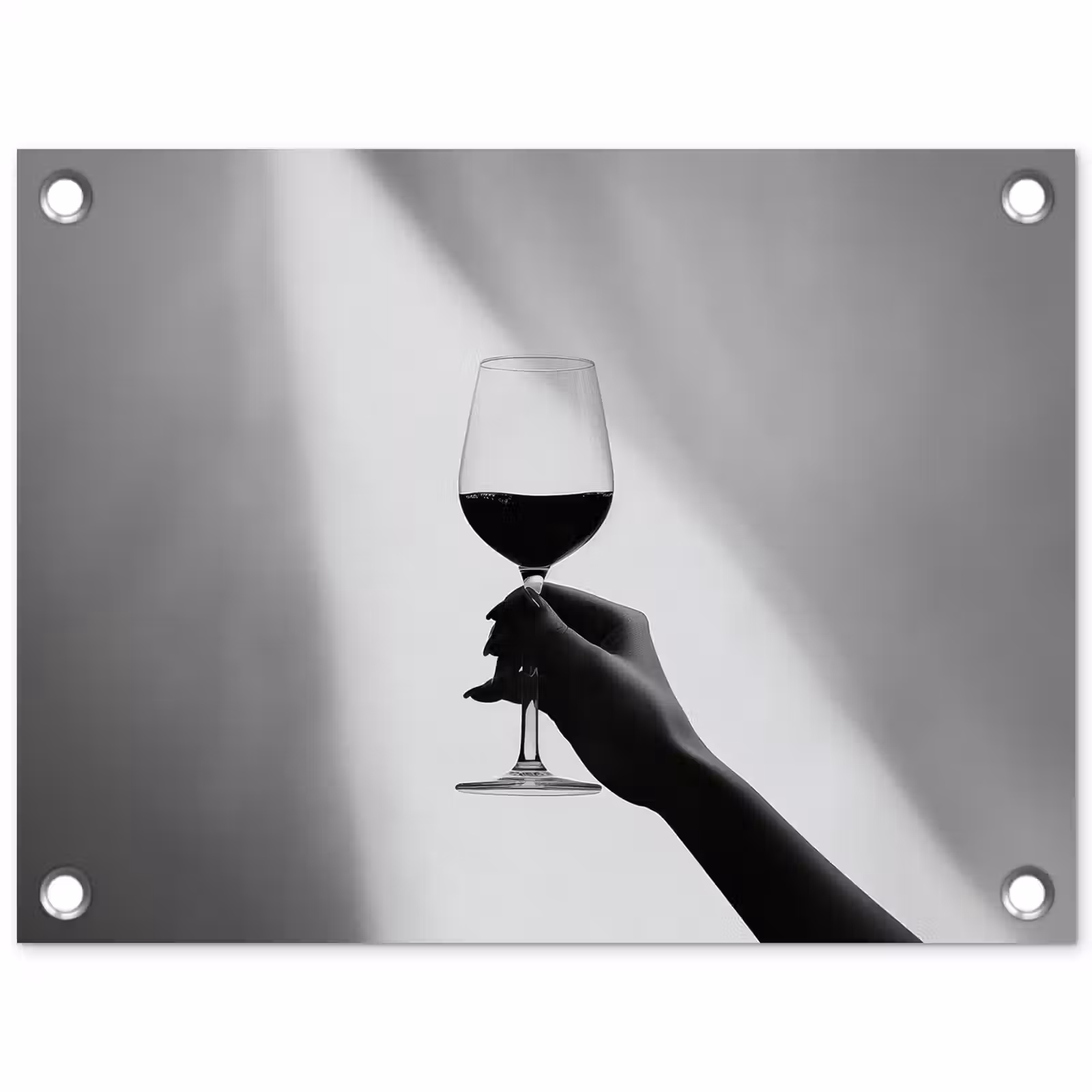 Tuinposter - Lichtinval - Wijn - Rood - Glas — 1