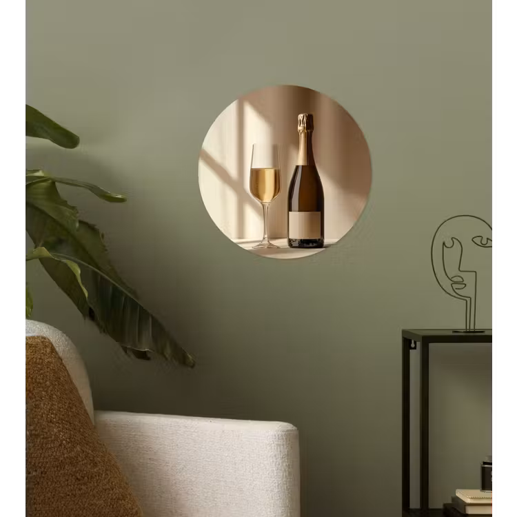 Behangcirkel - Champagne - Beige - Schaduw - Bubbels — 3
