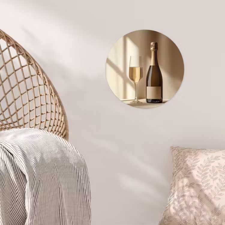 Behangcirkel - Champagne - Beige - Schaduw - Bubbels — 5