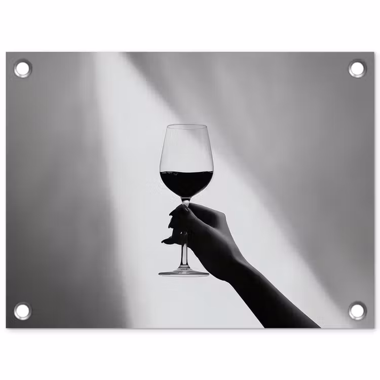 Tuinposter - Lichtinval - Wijn - Rood - Glas — 1