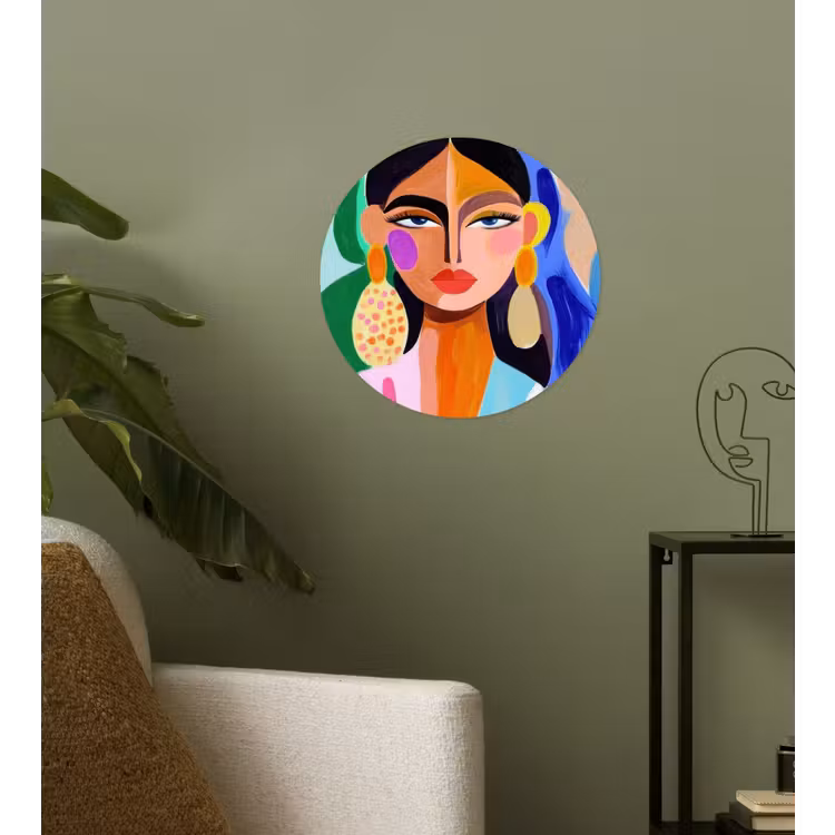 Behangcirkel - Portret - Vrouw - Modern — 3