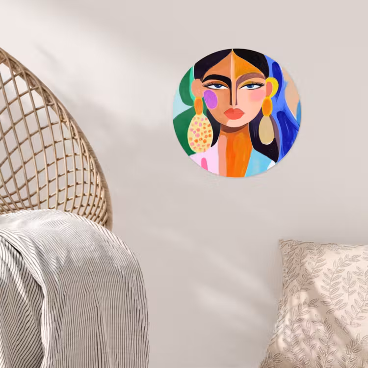 Behangcirkel - Portret - Vrouw - Modern — 5