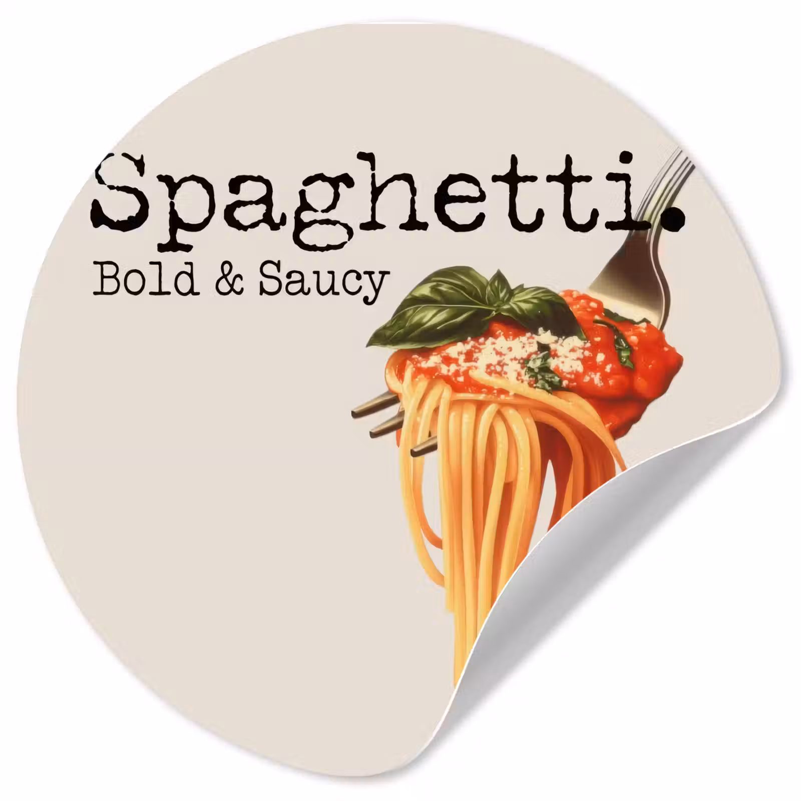 Behangcirkel - Spaghetti - tomatensaus - Parmezaanse kaas — 1