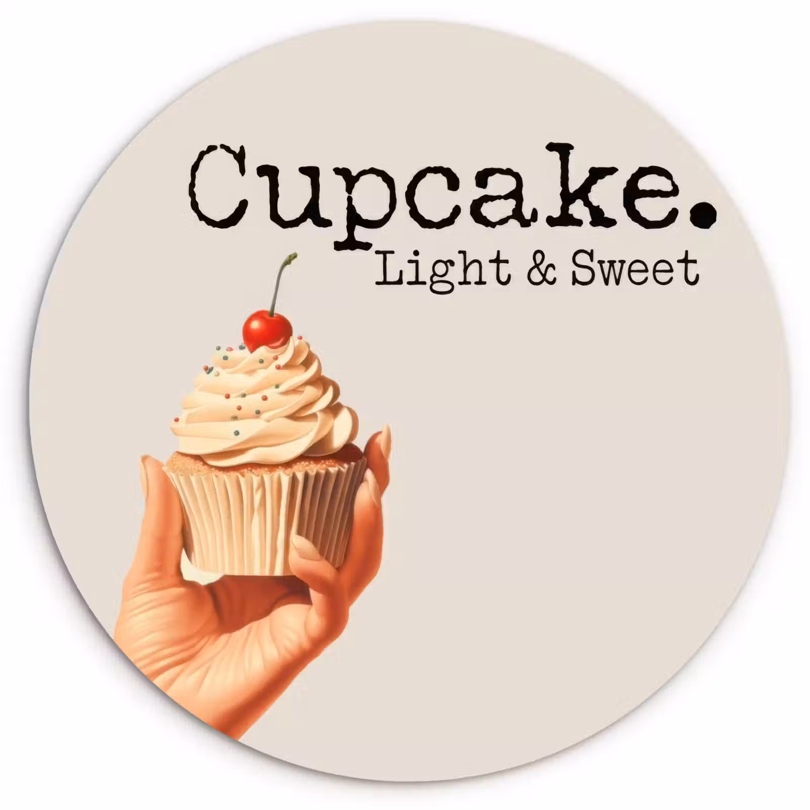 Muurcirkel - Cupcake - Zoet - Kers — 1