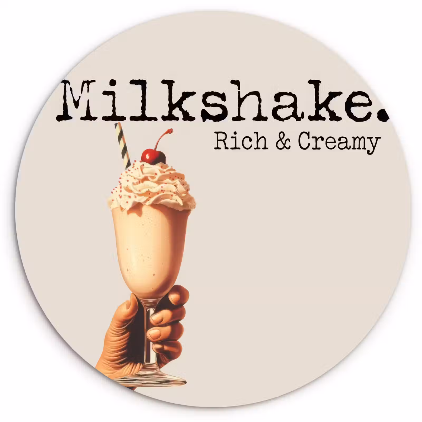 Muurcirkel - Milkshake - Kers - Rietje — 1