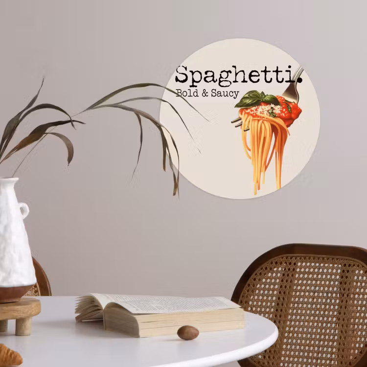 Behangcirkel - Spaghetti - tomatensaus - Parmezaanse kaas — 4