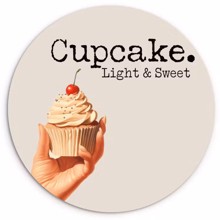 Muurcirkel - Cupcake - Zoet - Kers — 1