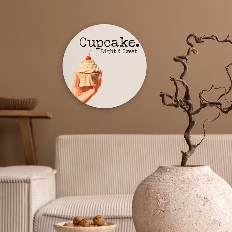 Muurcirkel - Cupcake - Zoet - Kers — 2