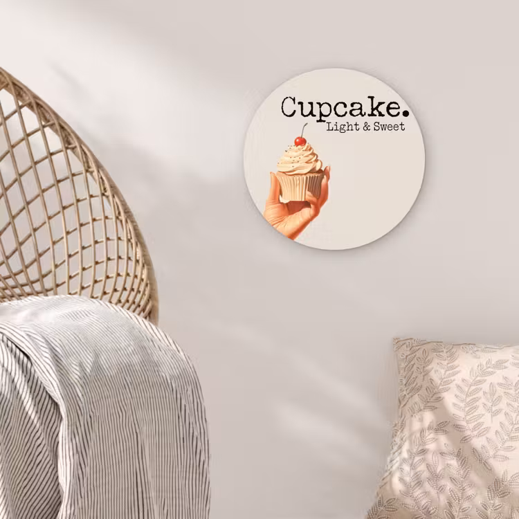 Muurcirkel - Cupcake - Zoet - Kers — 5