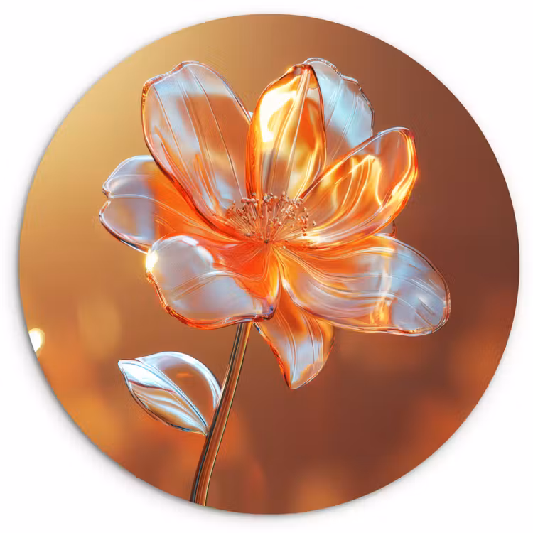 Muurcirkel - Glazen - Bloem - Zonlicht — 1