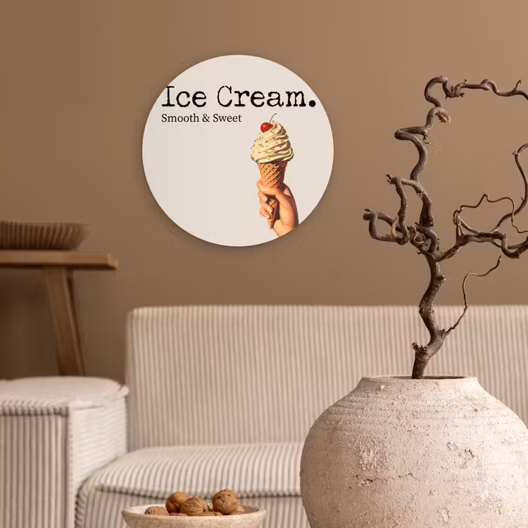 Muurcirkel - Ice cream - Softijs - Kleurrijk - Kers — 2
