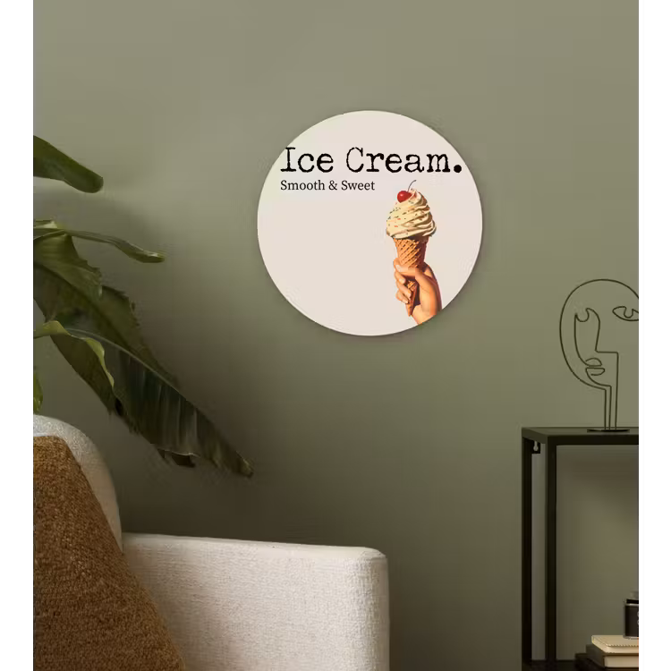 Muurcirkel - Ice cream - Softijs - Kleurrijk - Kers — 3