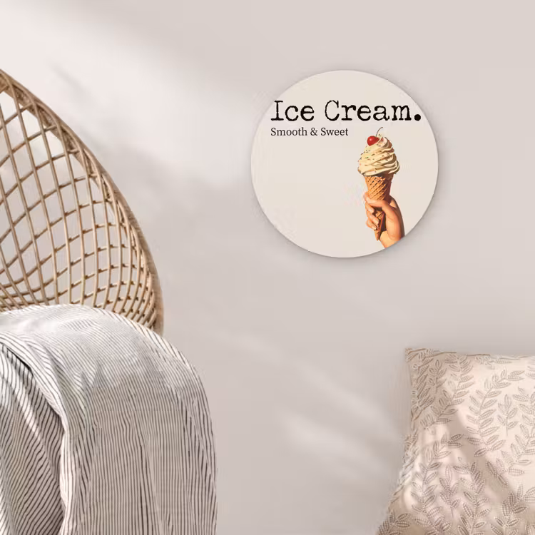 Muurcirkel - Ice cream - Softijs - Kleurrijk - Kers — 5