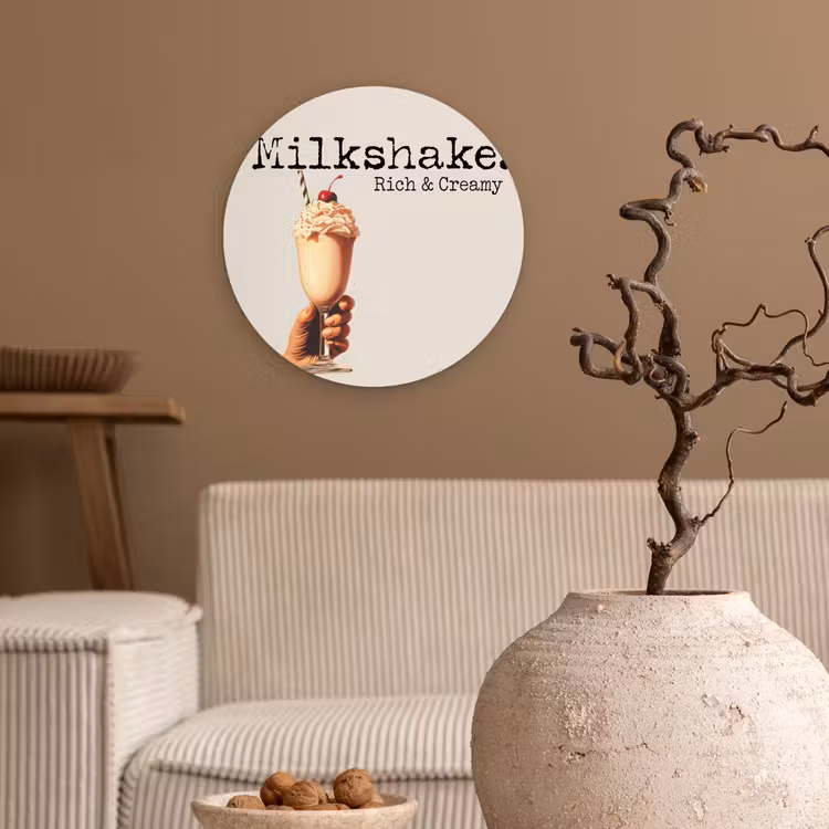 Muurcirkel - Milkshake - Kers - Rietje — 2