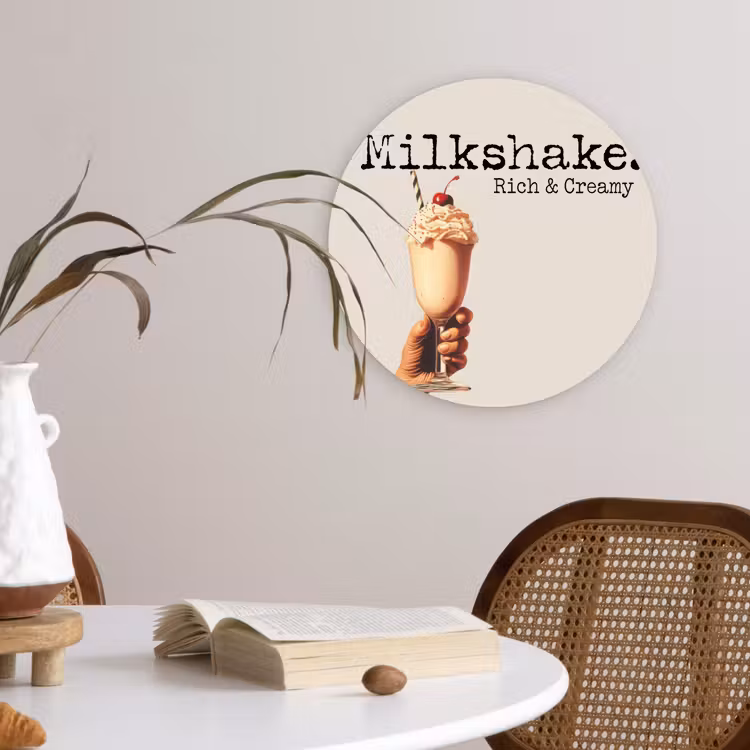 Muurcirkel - Milkshake - Kers - Rietje — 4