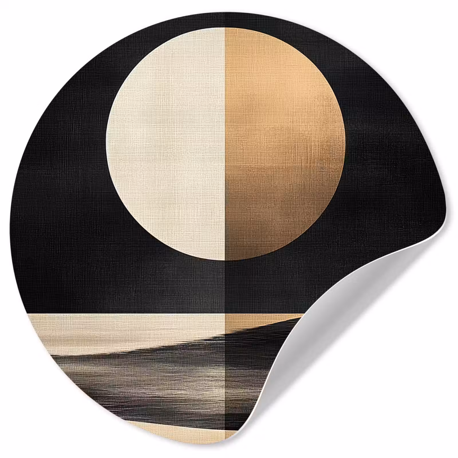 Behangcirkel - Maan - Cirkel - Goud — 1