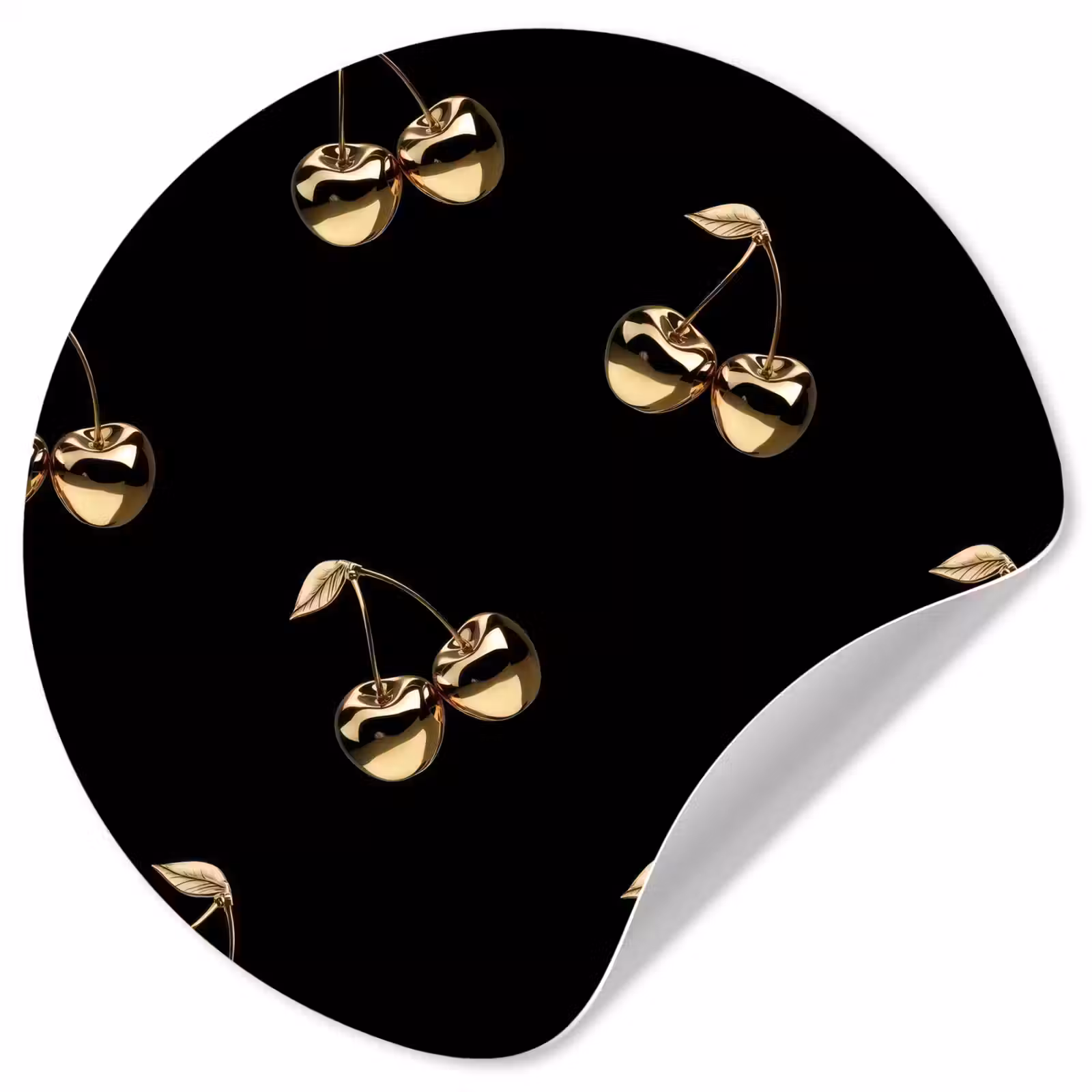 Behangcirkel - Patroon - Kersen - Goud - Chrome — 1