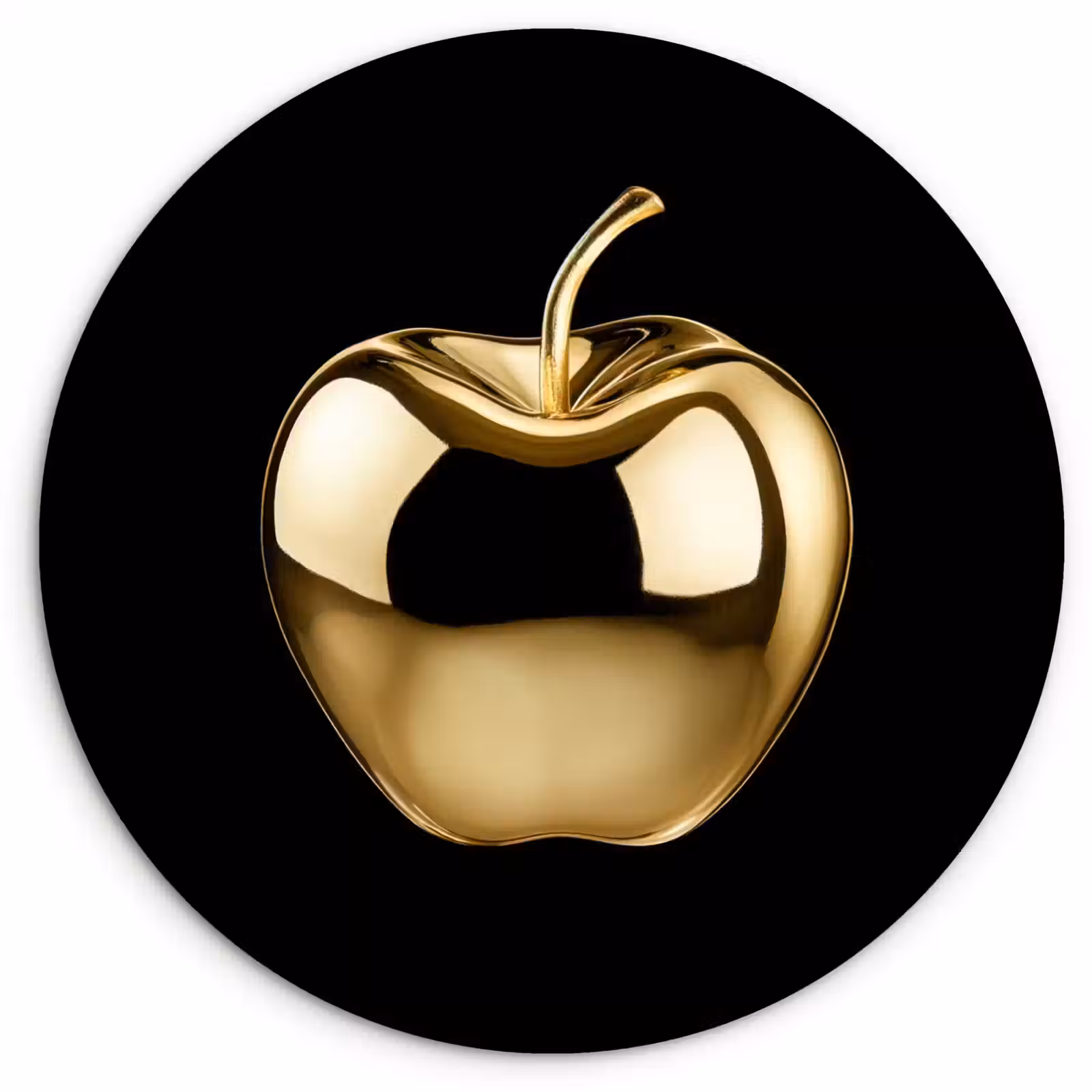 Muurcirkel - Appel - Goud - Chrome - Zwart — 1