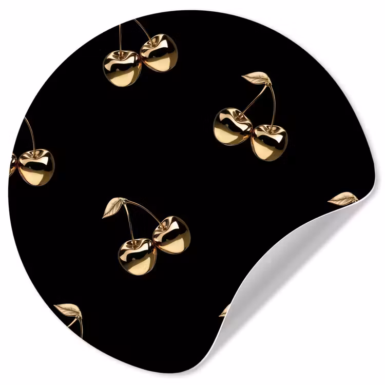 Behangcirkel - Patroon - Kersen - Goud - Chrome — 1