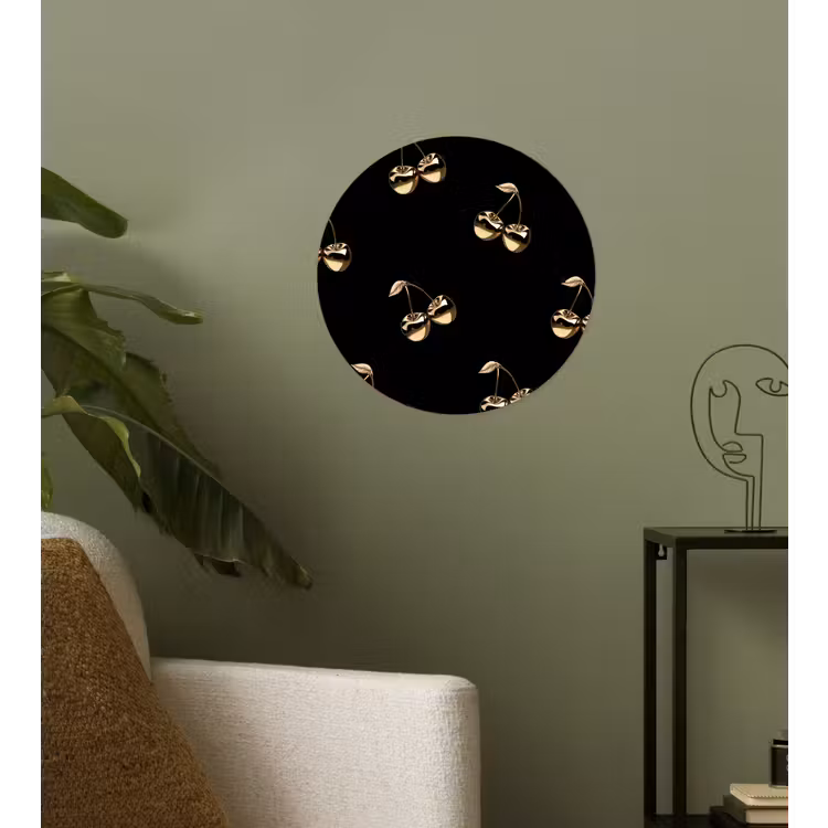Behangcirkel - Patroon - Kersen - Goud - Chrome — 3