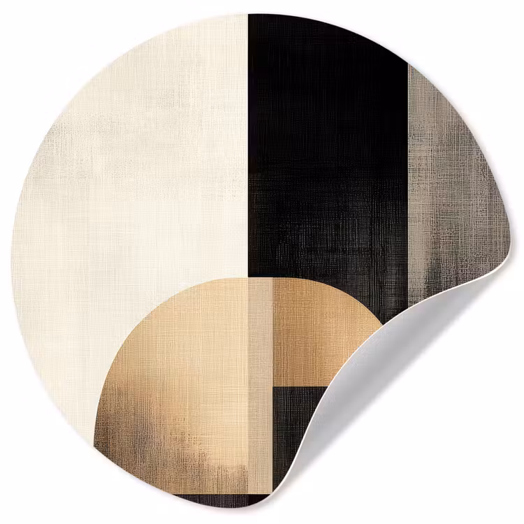 Behangcirkel - Vormen - Modern - Zwart — 1