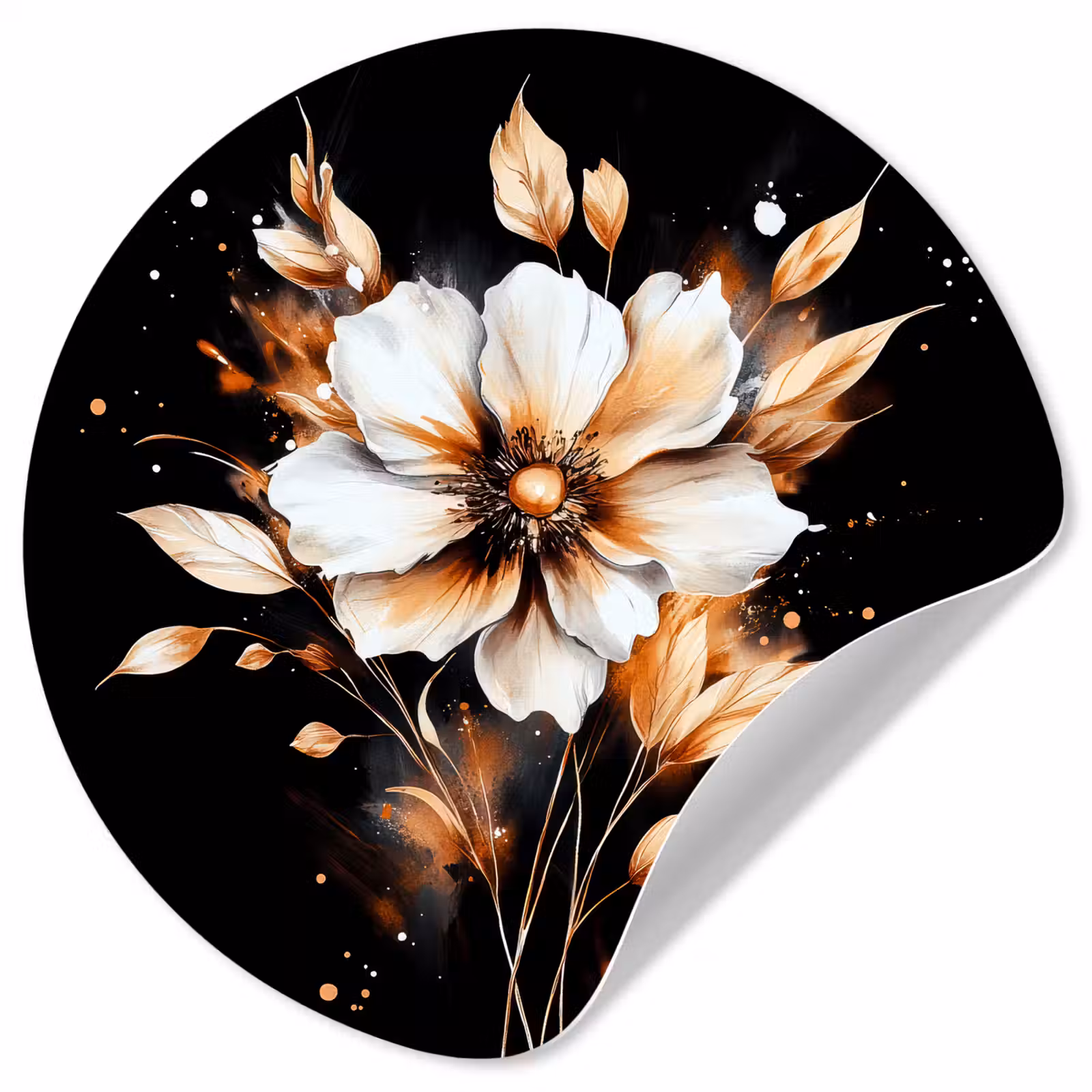 Behangcirkel - Bloem - Verf - Goud - Graffiti - Modern — 1