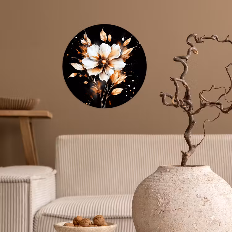 Behangcirkel - Bloem - Verf - Goud - Graffiti - Modern — 2