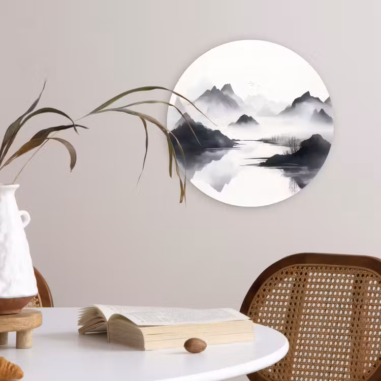 Muurcirkel - Bergen - Mistig - Water - Wit — 4