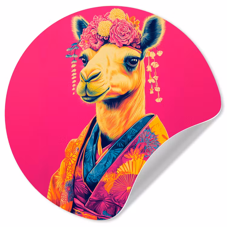 Behangcirkel - Kameel - Bloemen - Kimono - Waaiers — 1