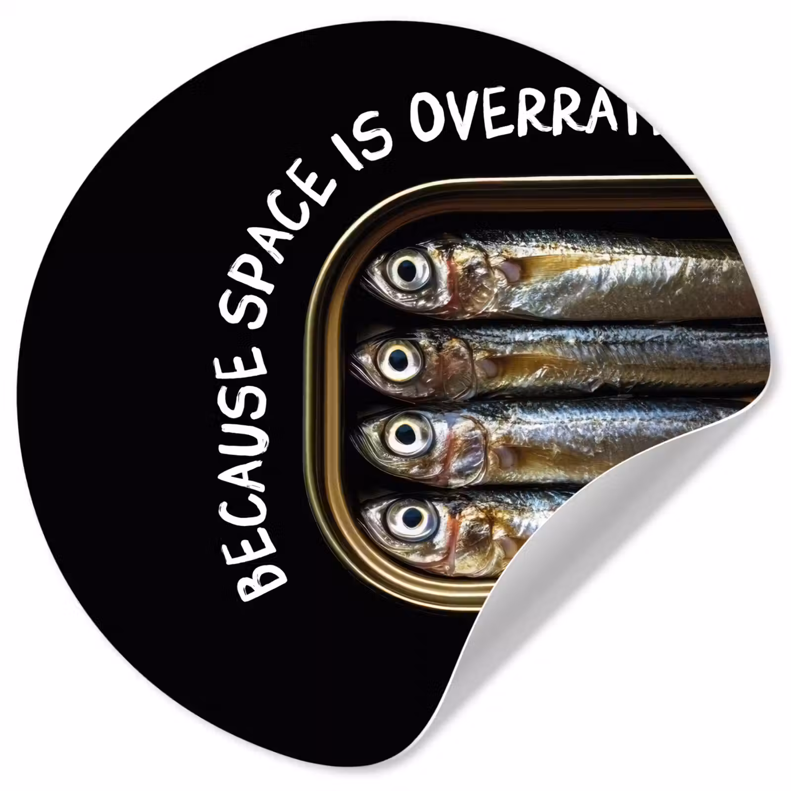 Behangcirkel - Sardines - Tekst - Vis - Blik — 1