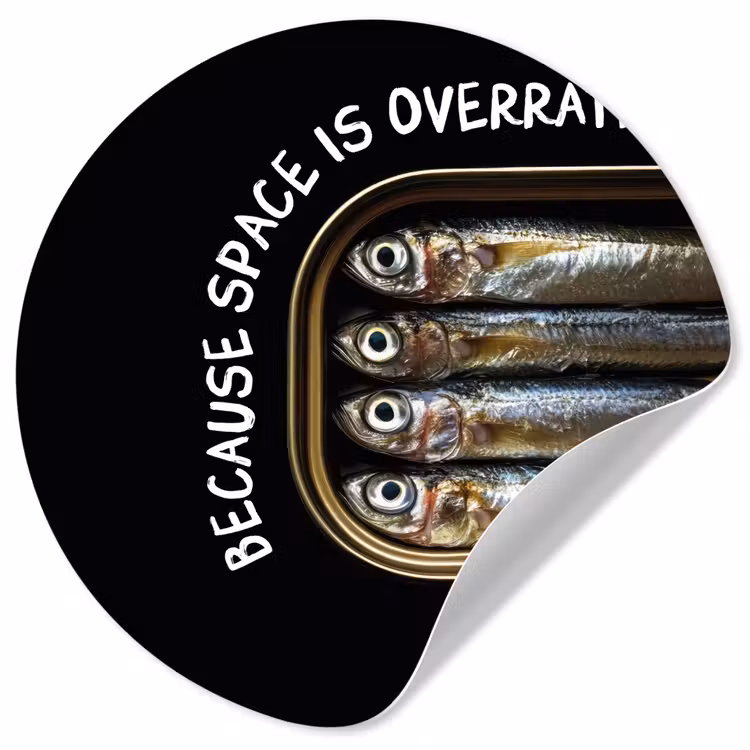 Behangcirkel - Sardines - Tekst - Vis - Blik — 1