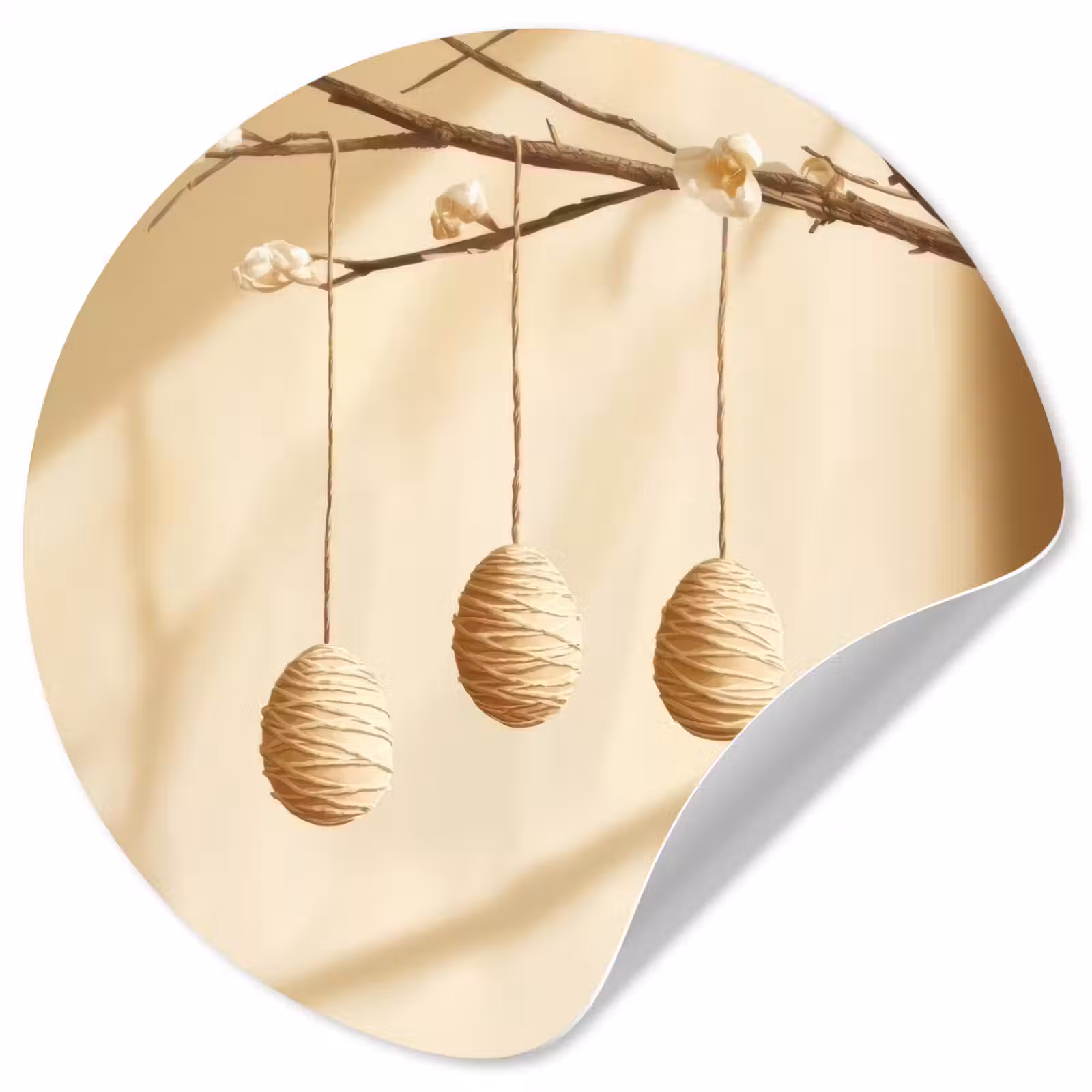 Behangcirkel - Beige - Paastak - Eieren — 1