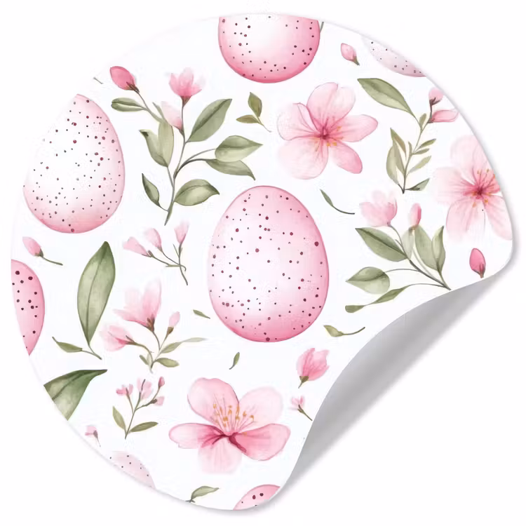 Behangcirkel - Patroon - Eieren - Roze - Pasen — 1