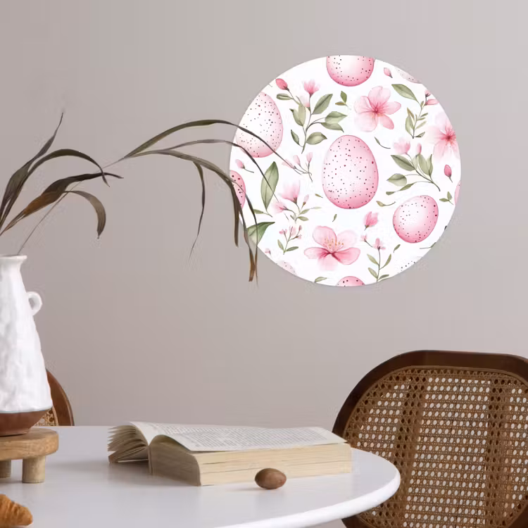 Behangcirkel - Patroon - Eieren - Roze - Pasen — 4