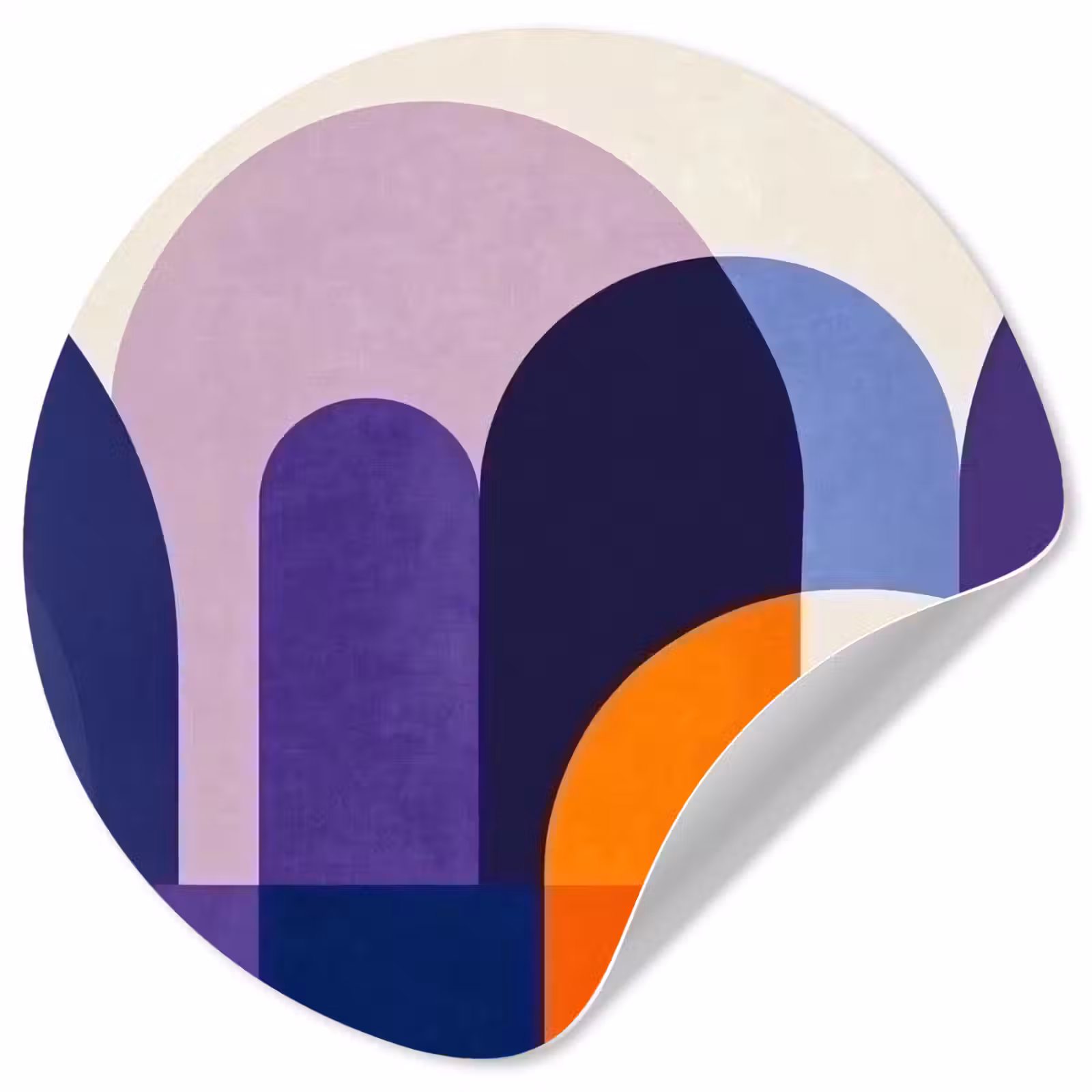 Behangcirkel - Vormen - Abstract - Grafisch - Oranje — 1