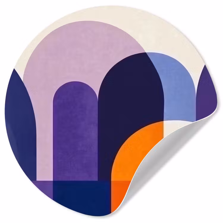 Behangcirkel - Vormen - Abstract - Grafisch - Oranje — 1