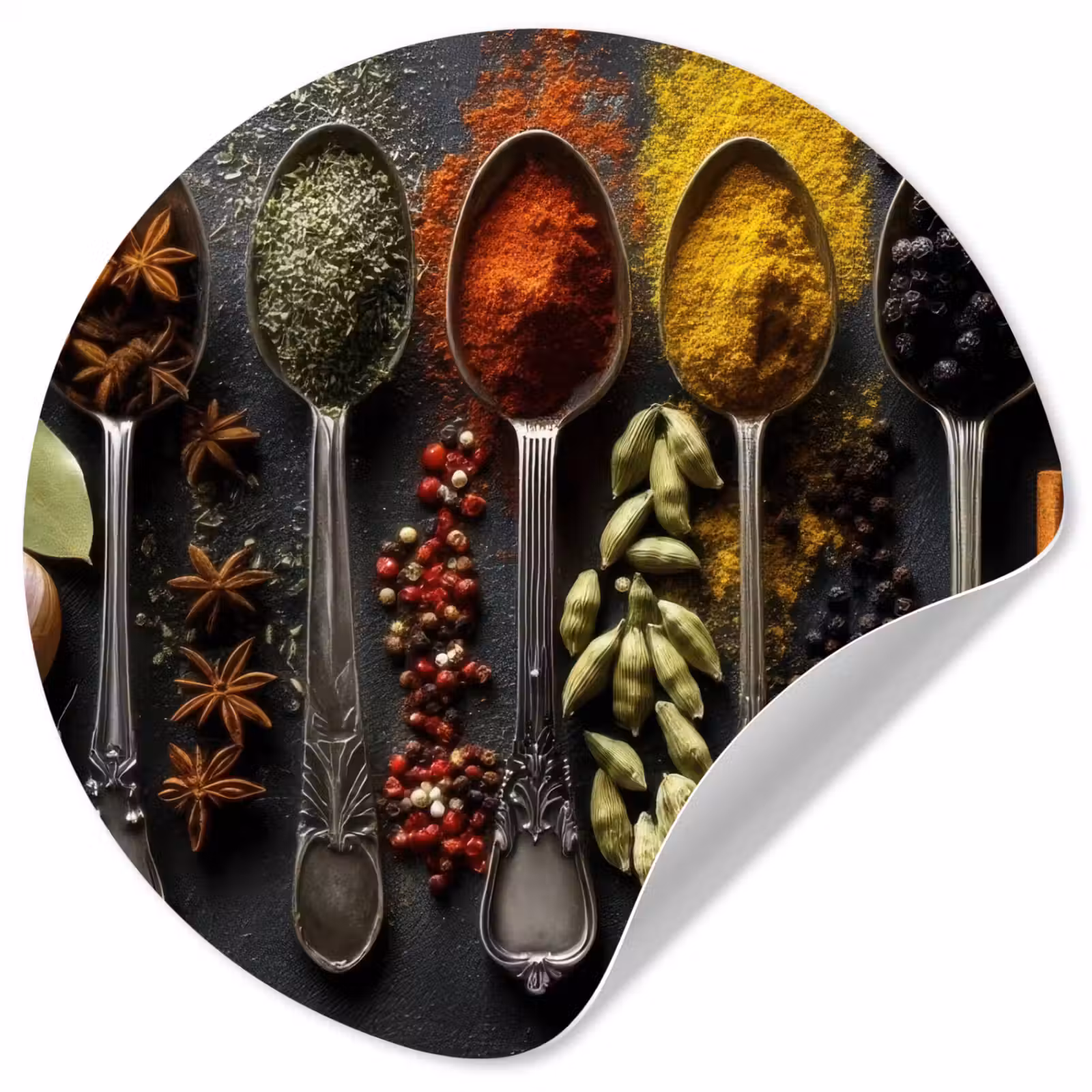 Behangcirkel - Lepels - Specerijen - Kaneel - Chili — 1