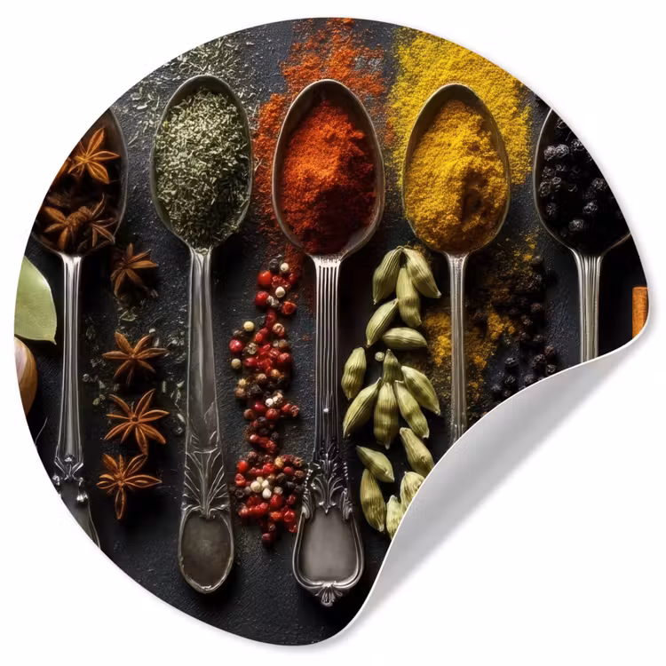 Behangcirkel - Lepels - Specerijen - Kaneel - Chili — 1