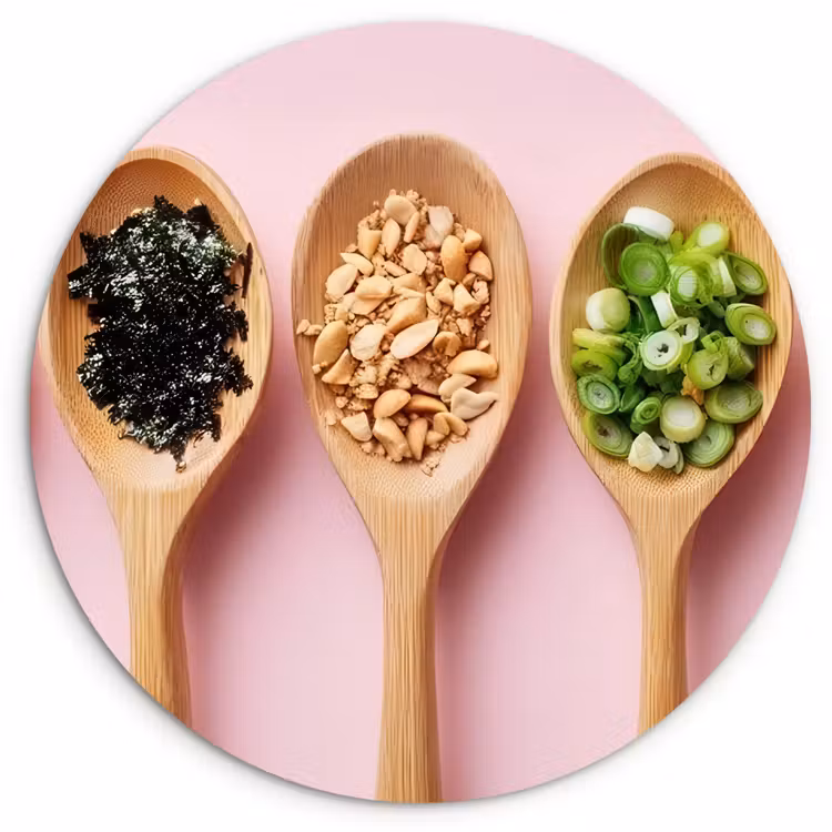 Muurcirkel - Ingrediënten - Lepels - Hout - Roze — 1