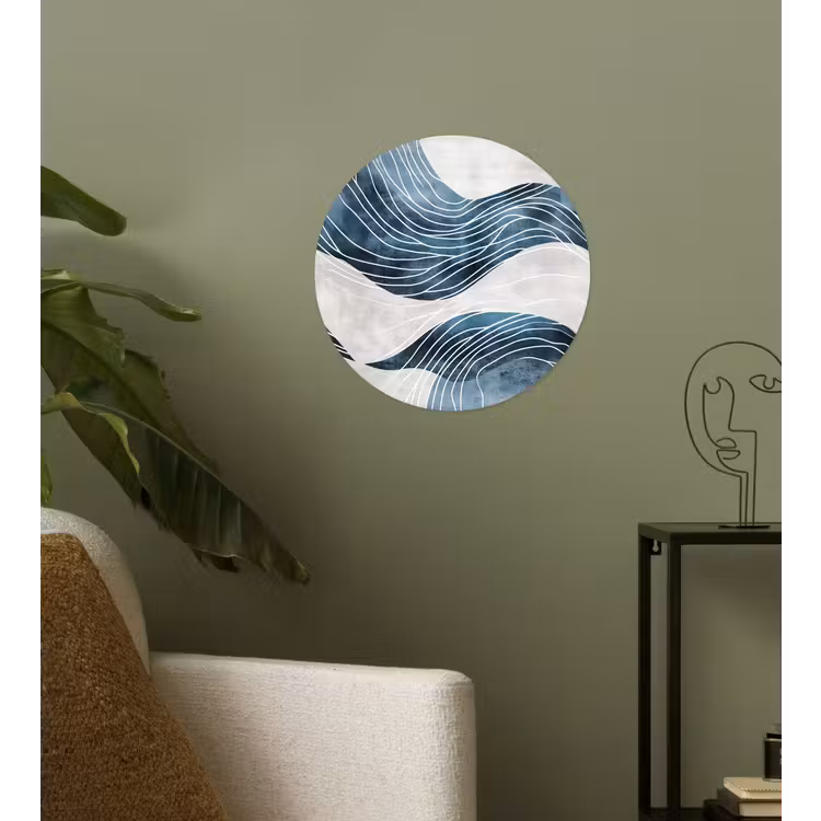 Behangcirkel - Lijnen - Golven - Abstract - Grijs — 3
