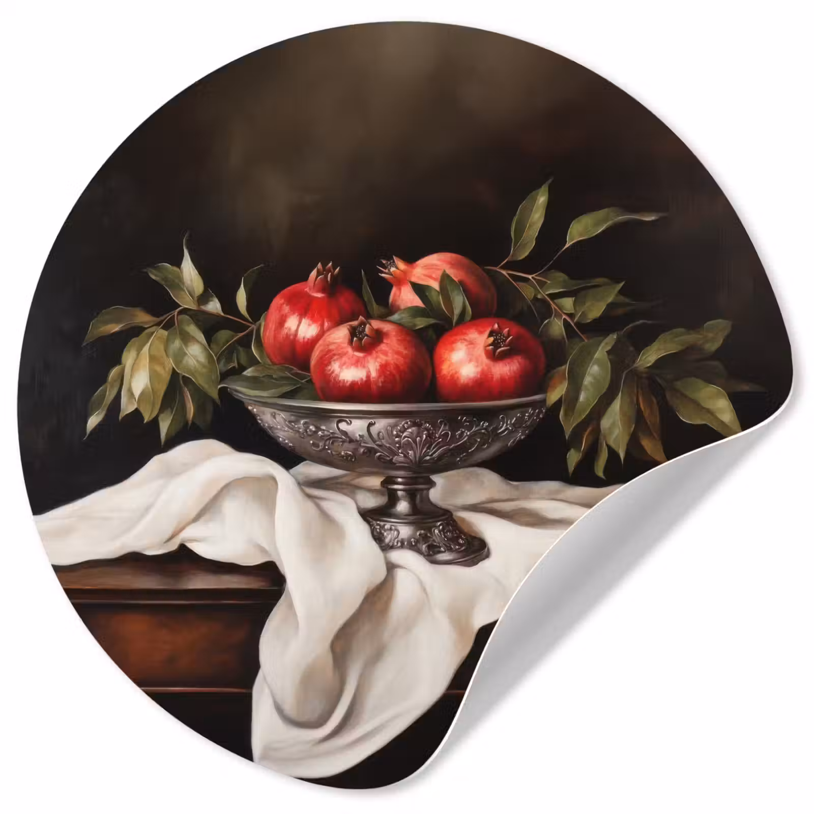 Behangcirkel - Granaatappels - Klassiek - Vintage — 1